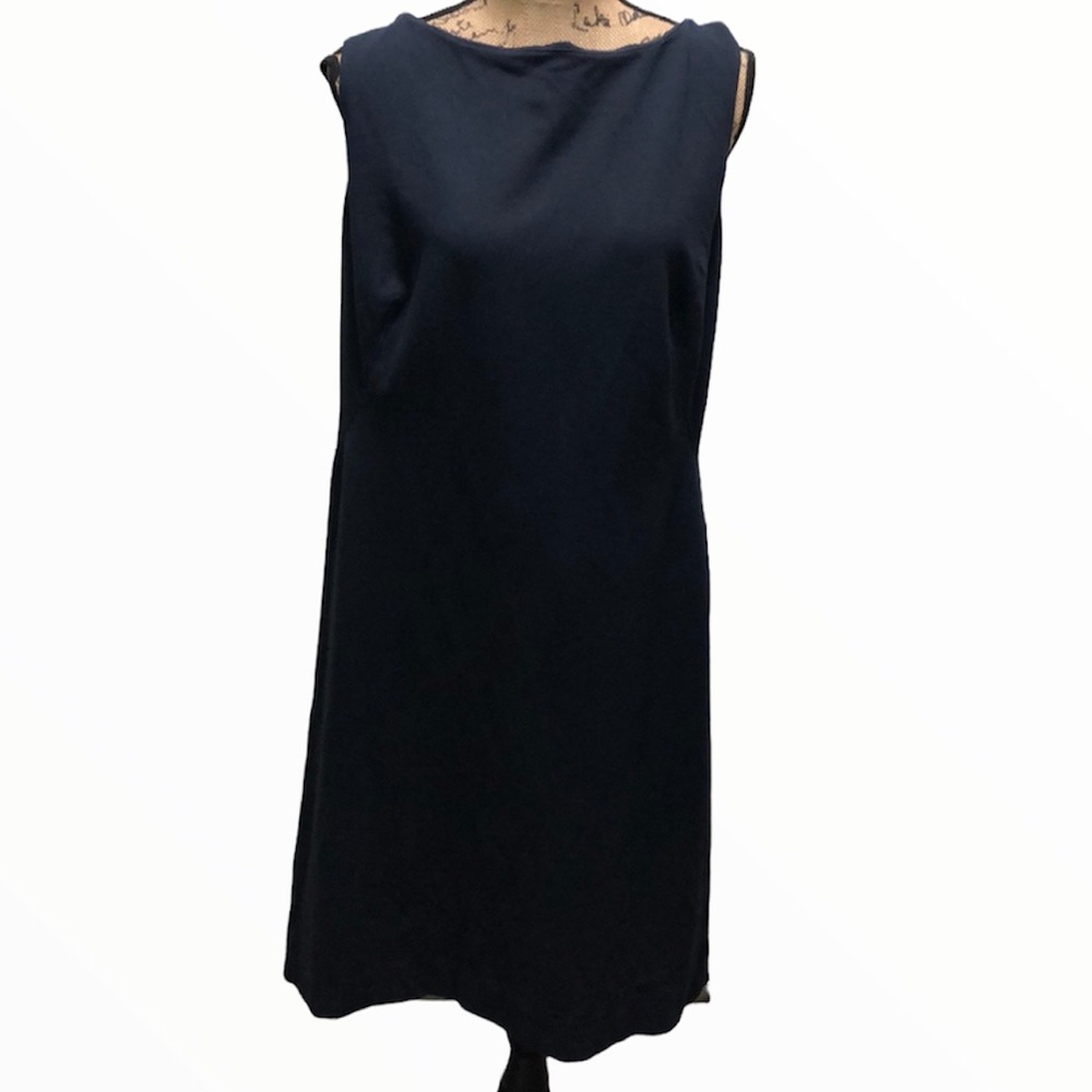 {MM Lafleur} Solid Navy Blue Sheath Dress